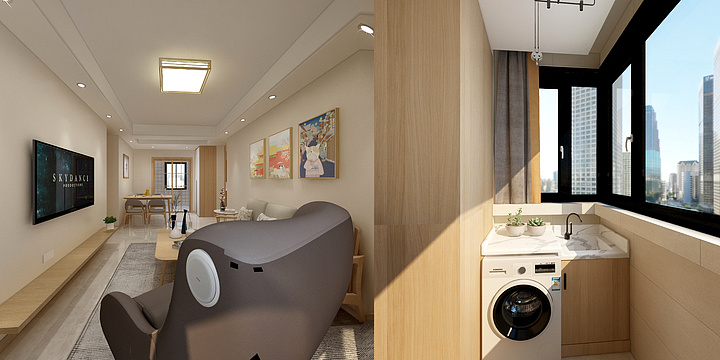 设计师居玲Jolin-[康佳花园]二居室原木风-装修设计方案