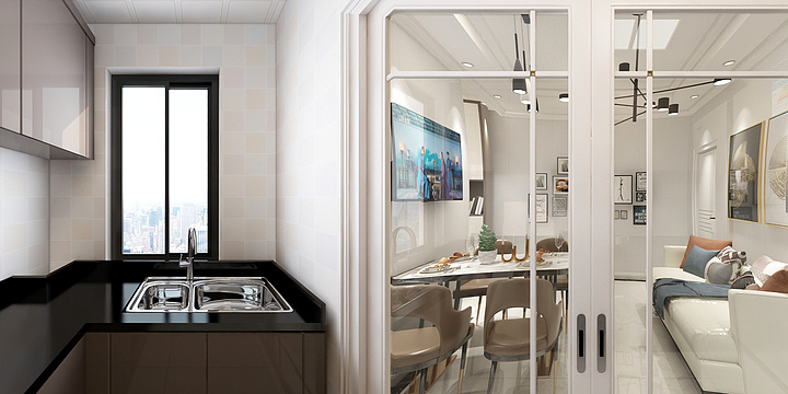 设计总监罗杰-西岗桦墅85平户型-装修设计方案