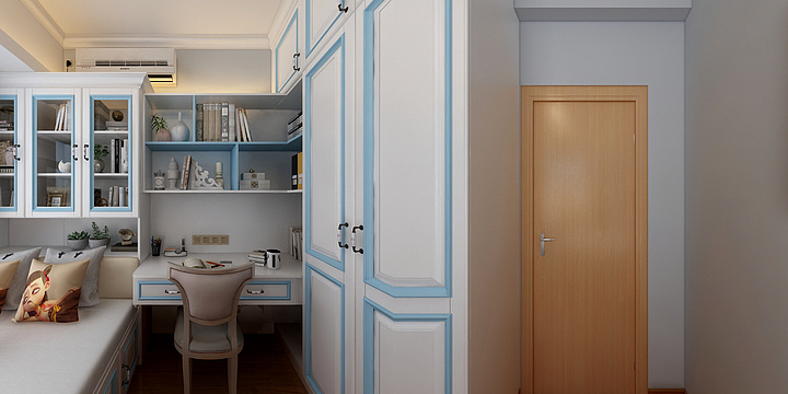 昆明全案设计师袁帅-御湖观邸4-1-2604-英伦系列样板房-装修设计方案