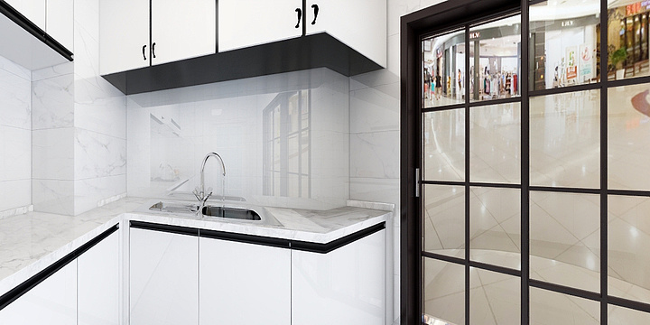 龍工设计-厨房效果图02-装修设计方案