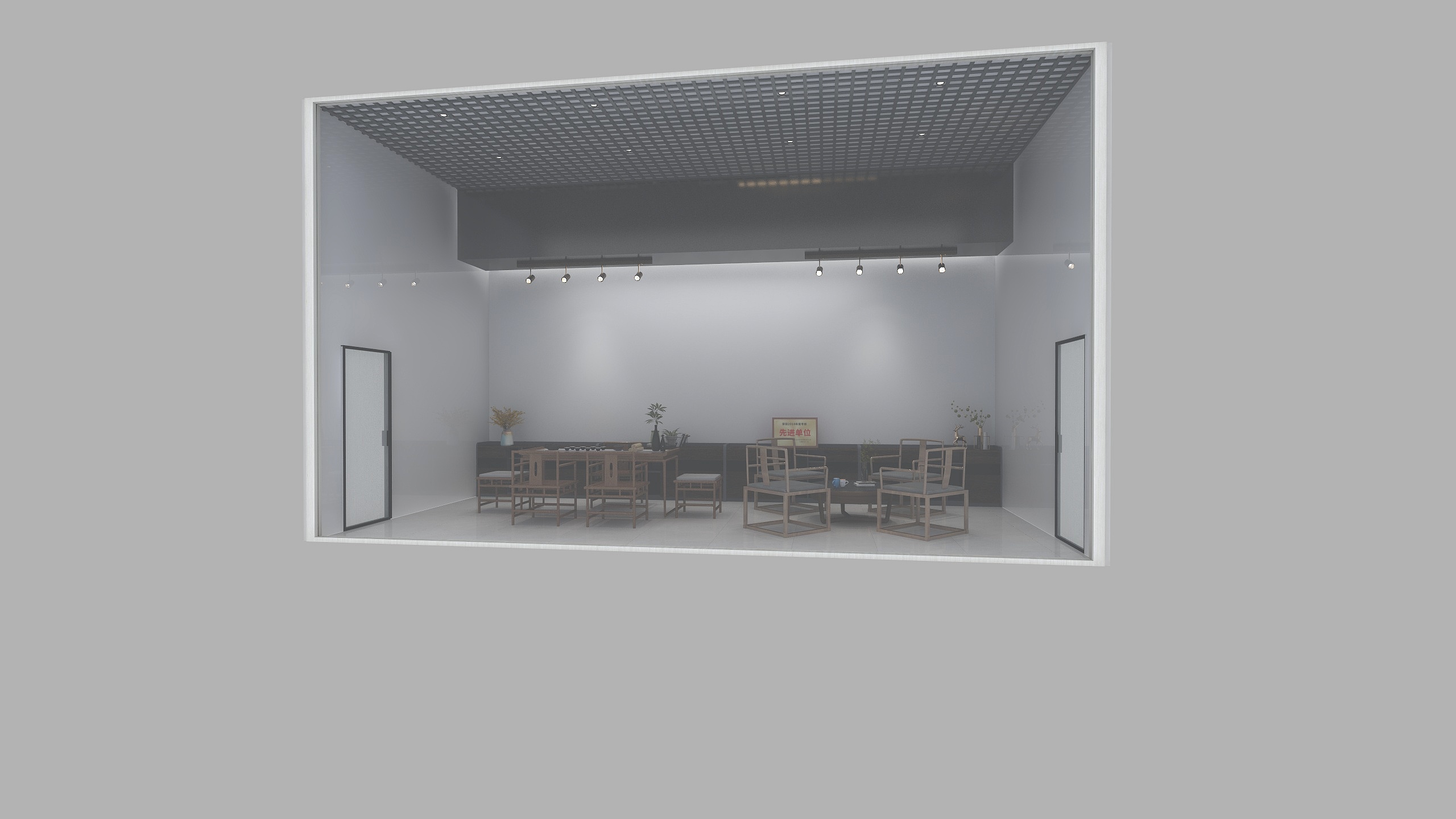 设计室内装饰刘志仁-一楼接待处-装修设计方案