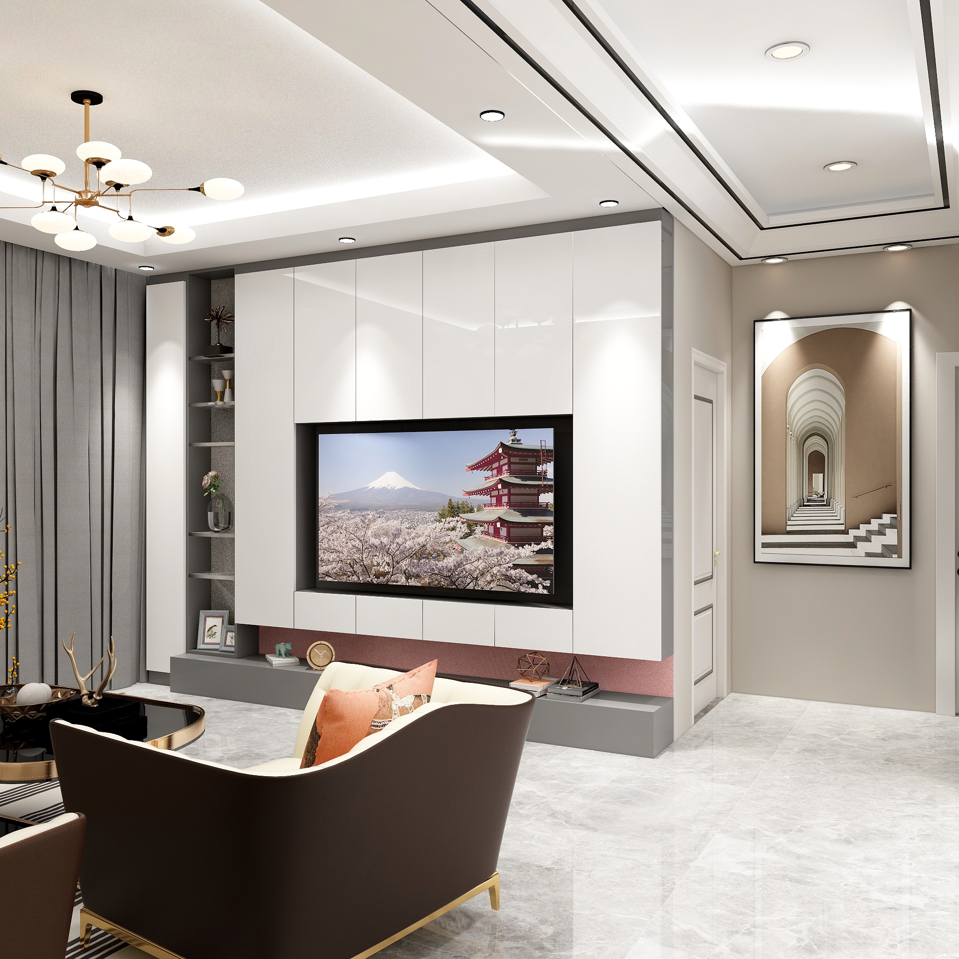 繁峙-文胜花苑（143）轻奢风格-装修设计方案