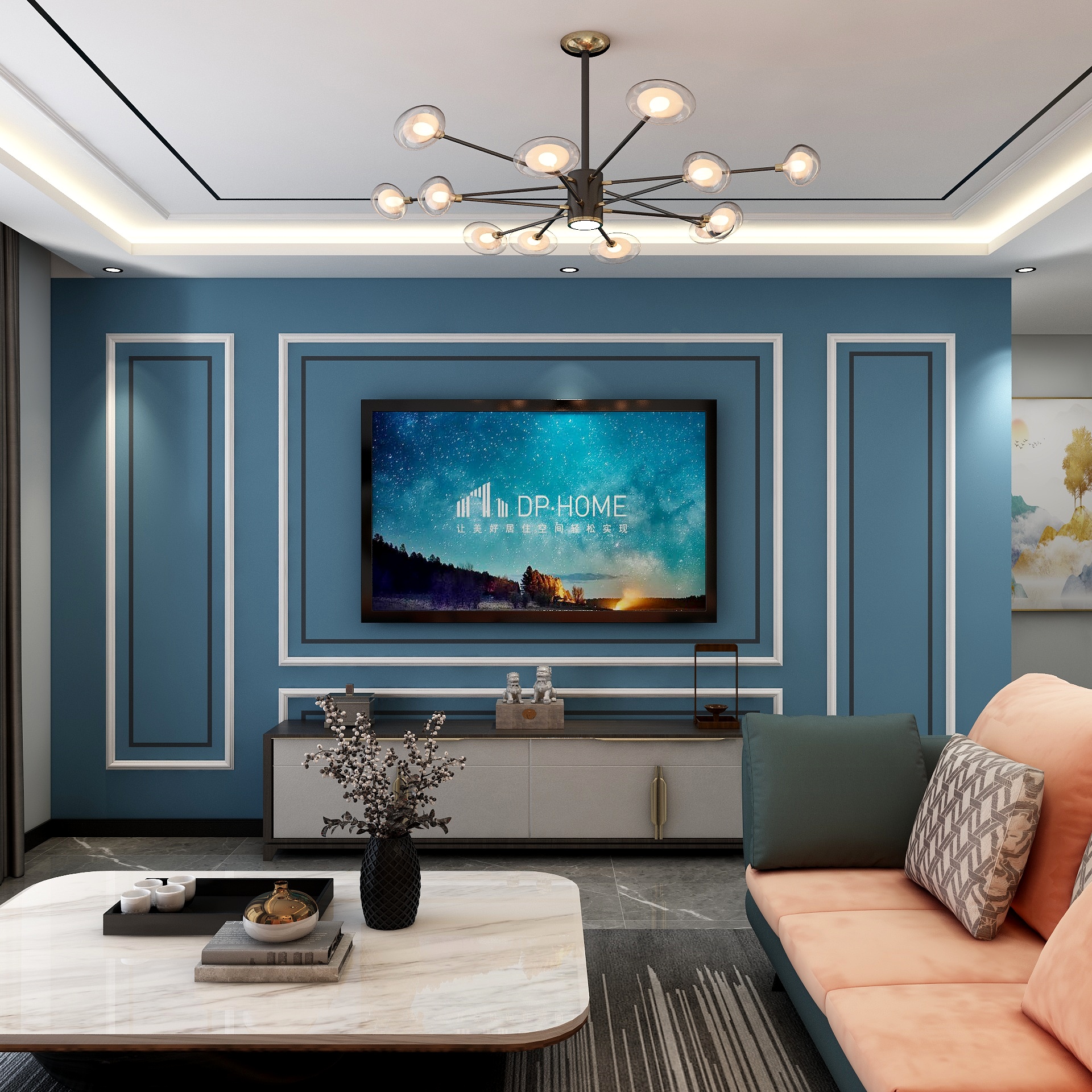 张建华-《上郡》港式风格|132平方三居平层-装修设计方案