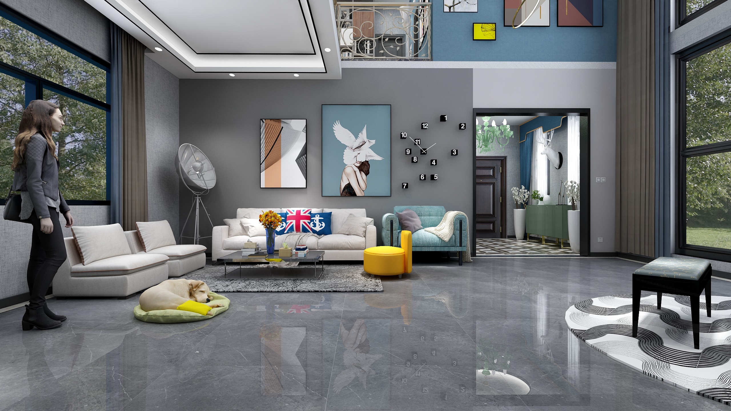 郎苜子-《音乐小镇》252平方现代简欧新家园装修效果图