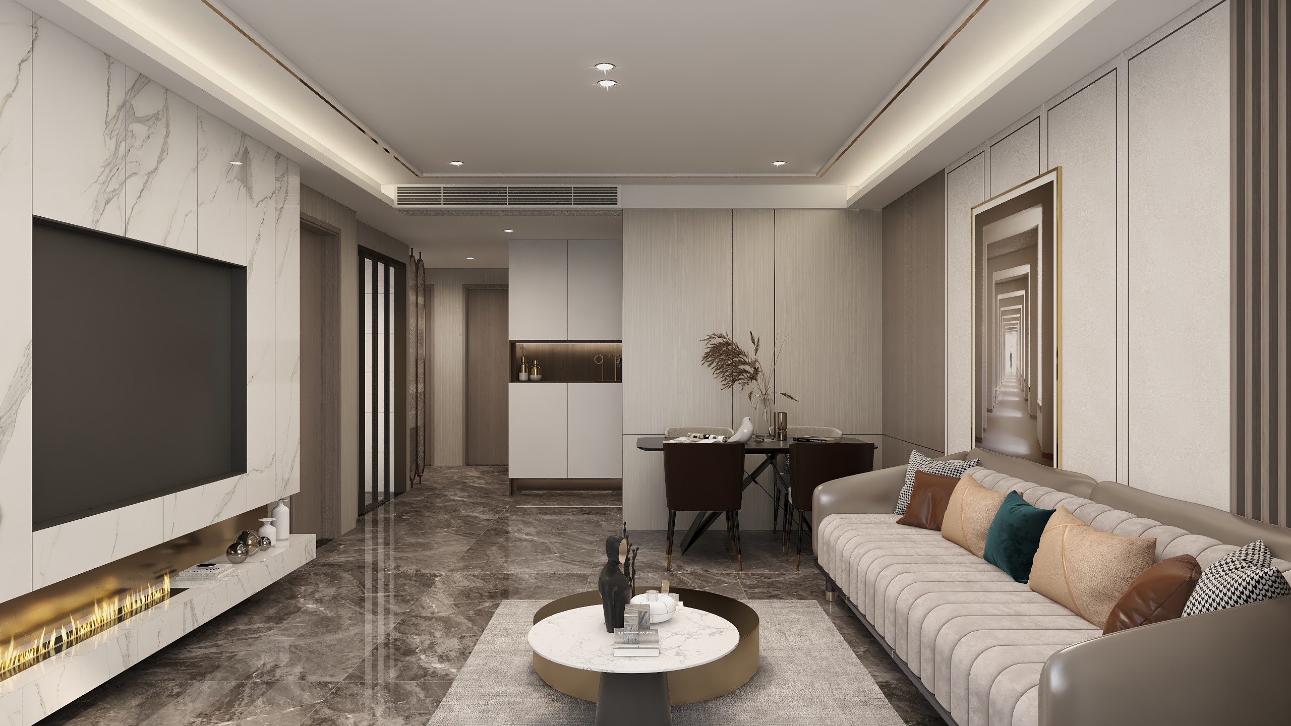 江众-《住宅》现代轻奢3居装修效果图