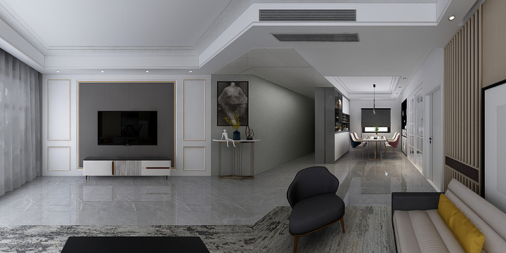 新馨简而不凡-现代简约-装修设计方案
