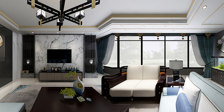 设计师丨王新-『平越古城』尚先生-装修设计方案