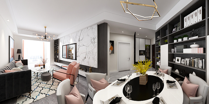 SC首席设计师-金科岭上6号101平方现代风格1107-装修设计方案