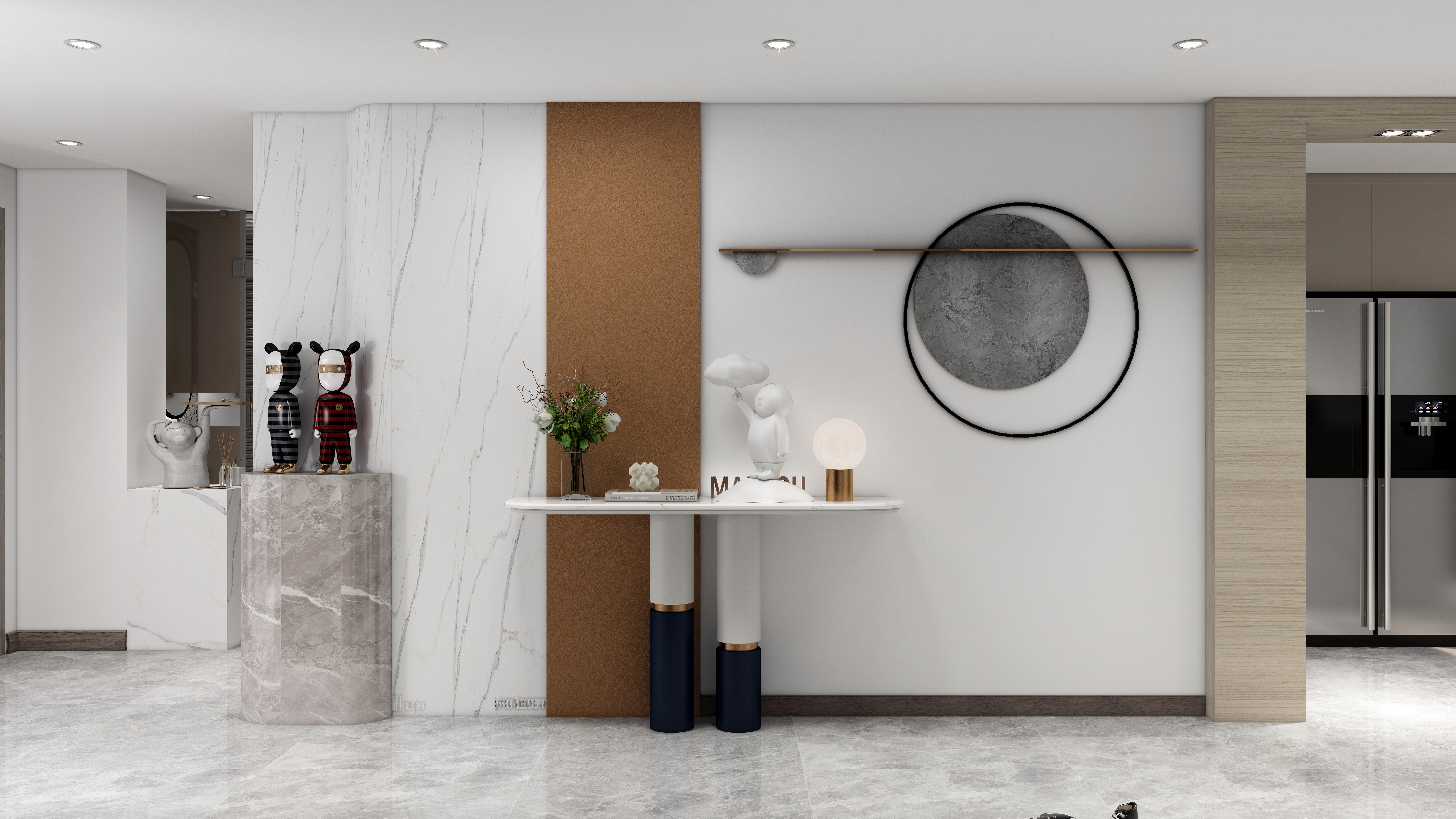 牛晓旭-《其融》现代混搭风格|110平米|三居复式装修效果图