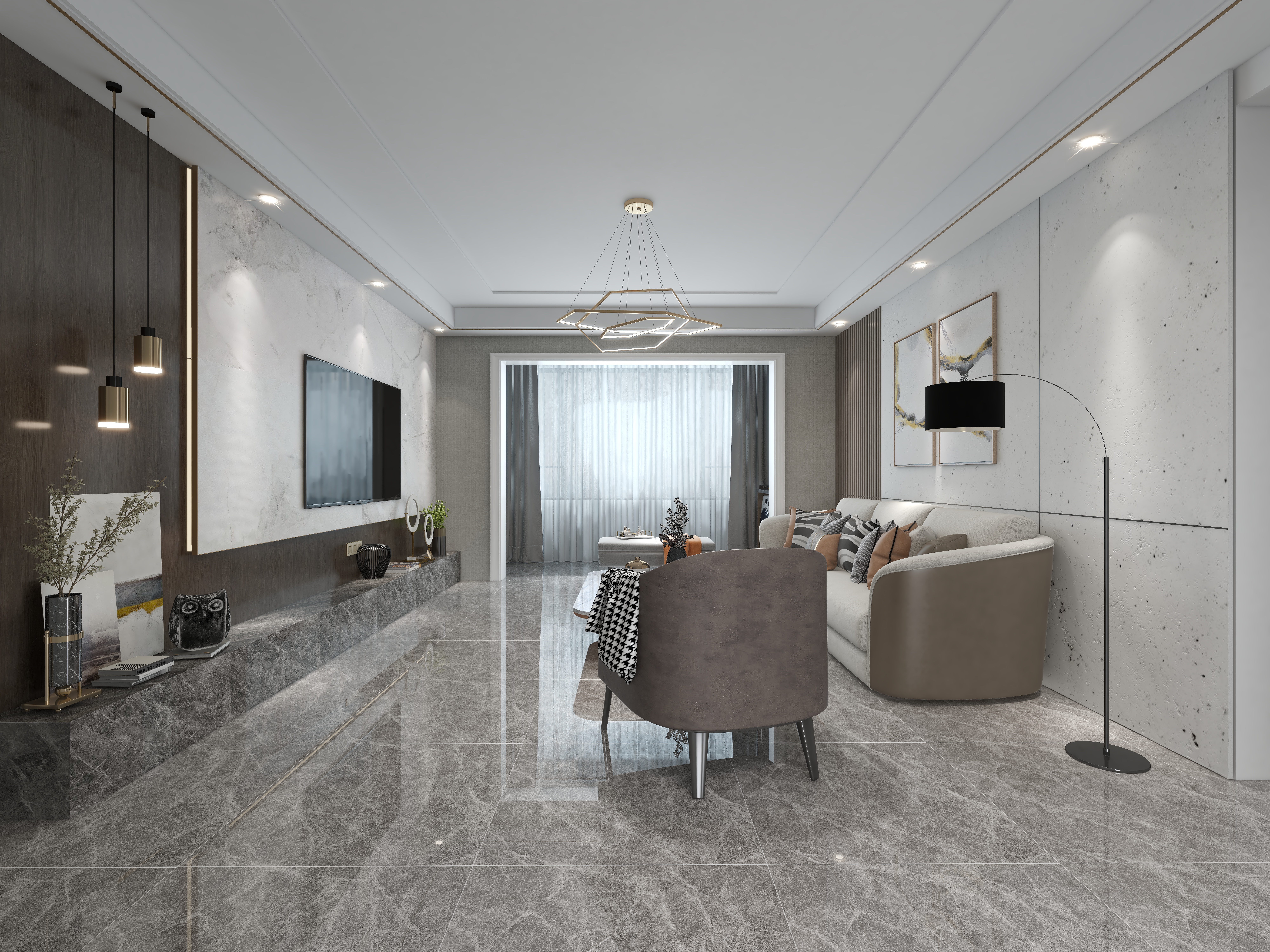 邵国彪-现代轻奢三居-令牌优家国际-装修设计方案