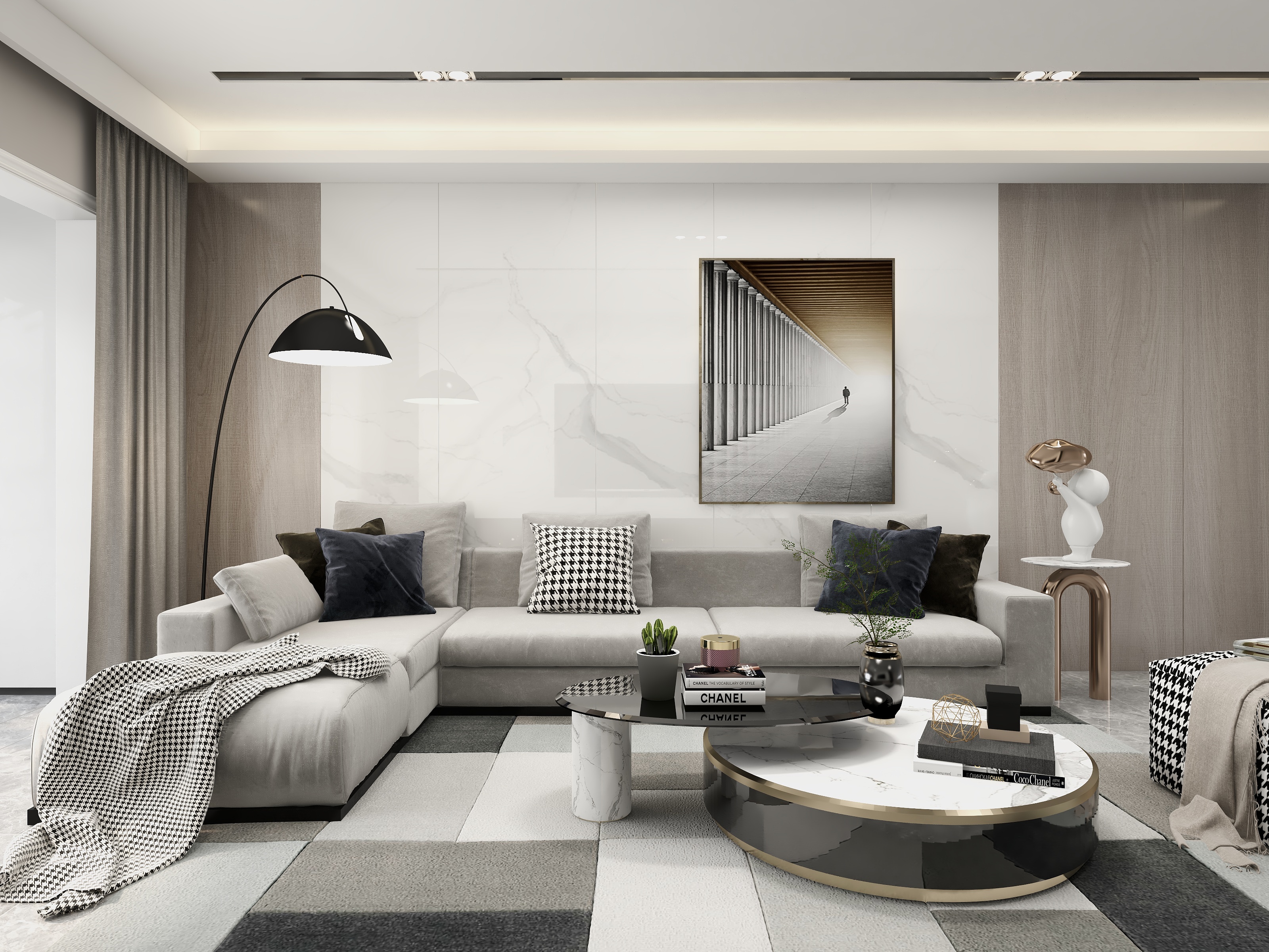 吴爽-北京昌平现代二居装修效果图