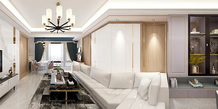 现代简约风轻奢-建发玺院5#2001平面-装修设计方案