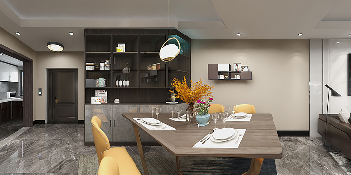 鹿喵喵-东方蓝海6#1603-装修设计方案