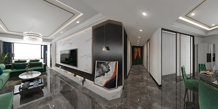 Design_Lee-蓝泊湾4房方案二│轻奢│1120-装修设计方案