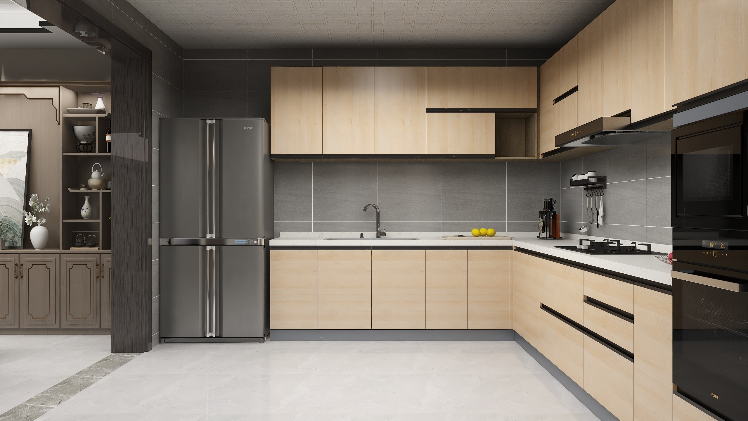 名远空间设计-新中式-庭院装修效果图