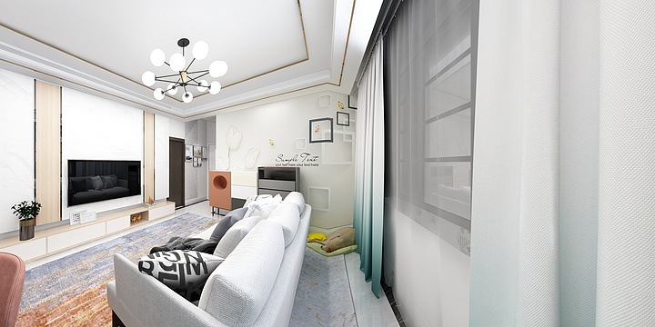 李春强-瑞和园89.50㎡B户型3室2厅1卫-装修设计方案