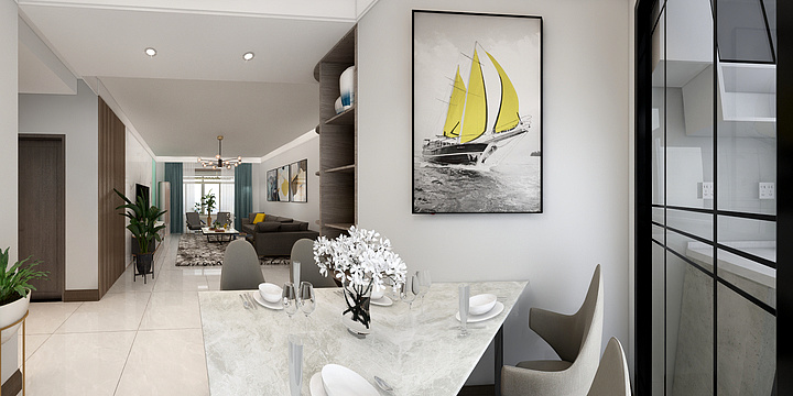 晴天室内设计-通达臻品3-2-101-装修设计方案