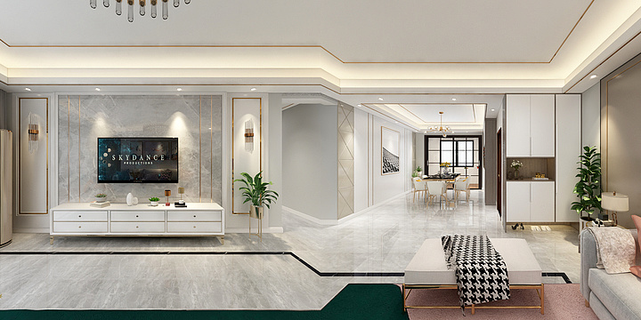 何俊1875511-127平方现代轻奢四居室-装修设计方案