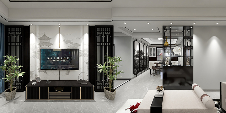 憶靈魂海-吾悦143(E-2)户型-新中式-装修设计方案