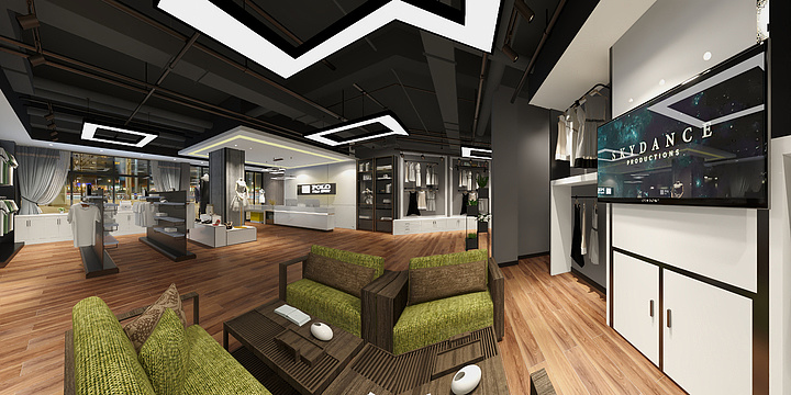 全案设计INVI-工业风服饰店-装修设计方案