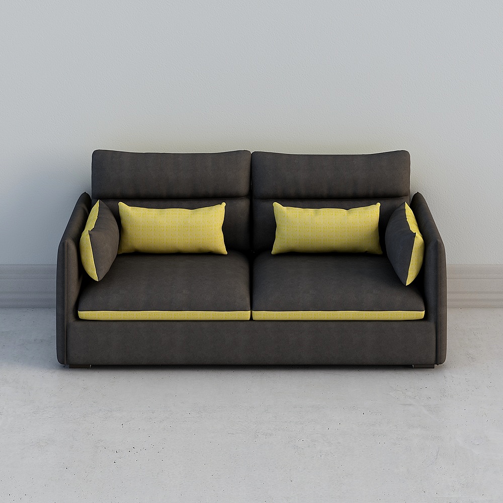 华松居-意式极简系列-8805-23双人位沙发3D模型