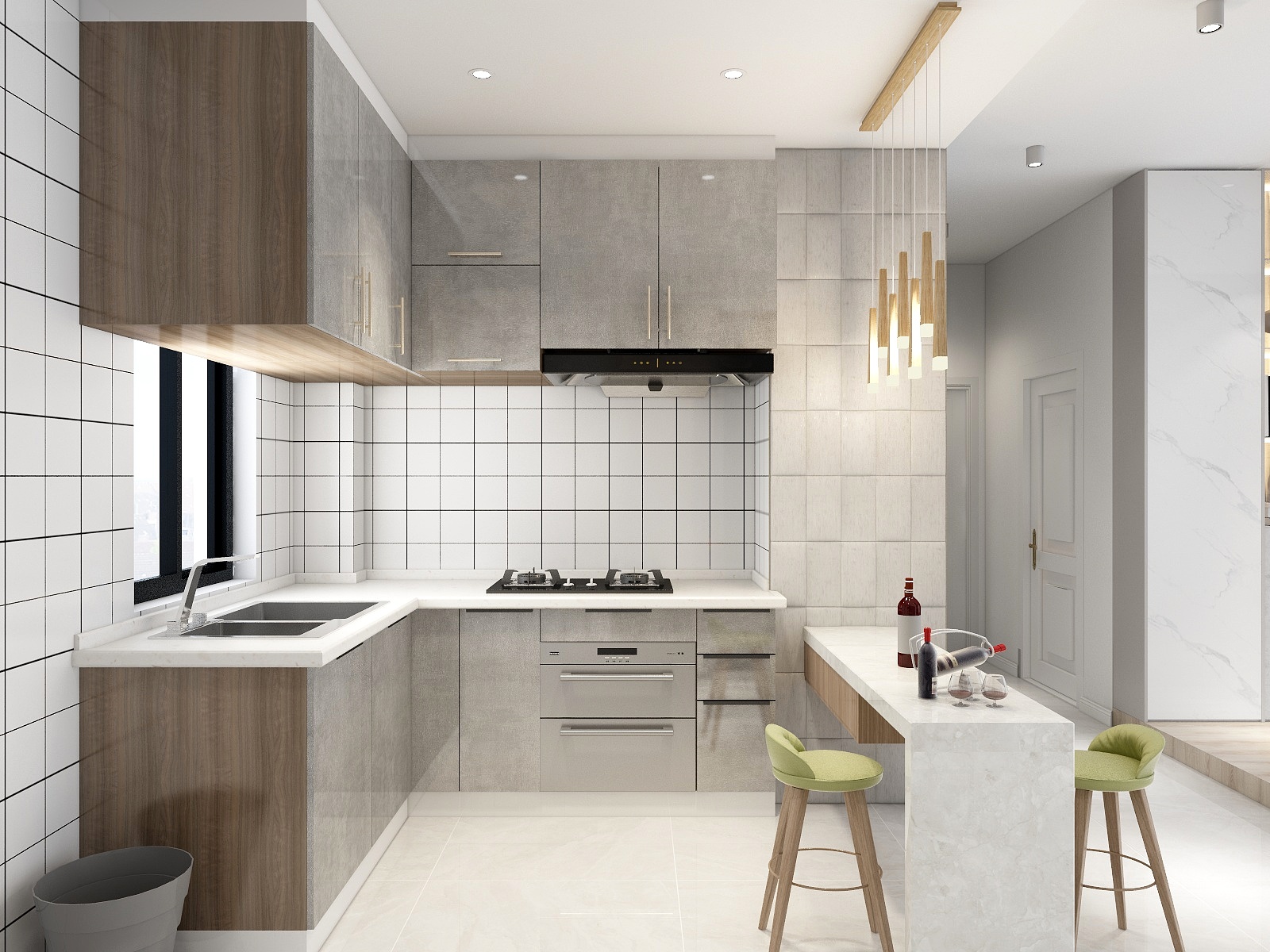 小陌儿-德信海德公园83.00㎡A2’3室2厅1卫1厨-装修设计方案