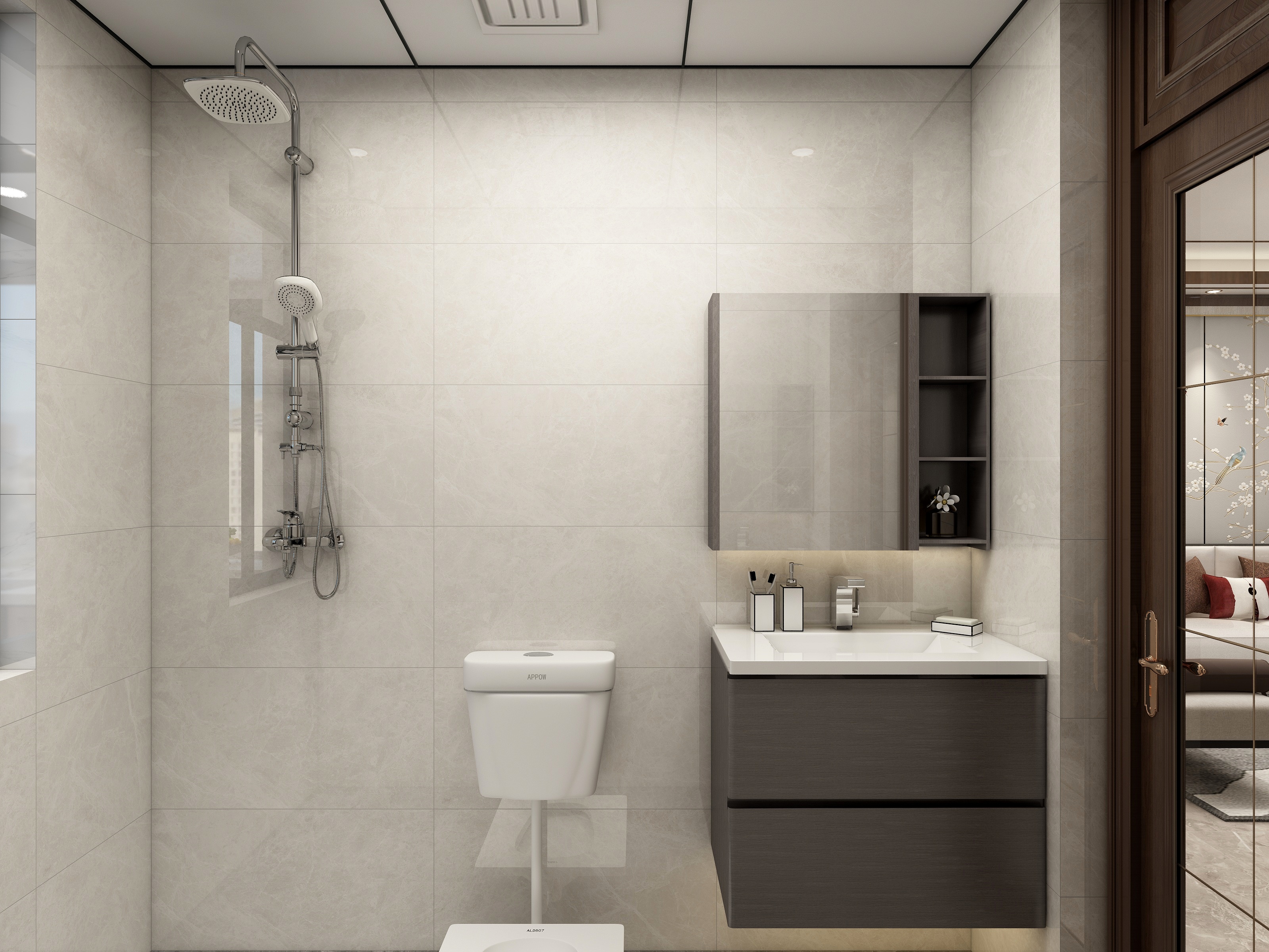 张煜强煜境设计-《前行》一90平米楼顶复式新中式四房装修效果图