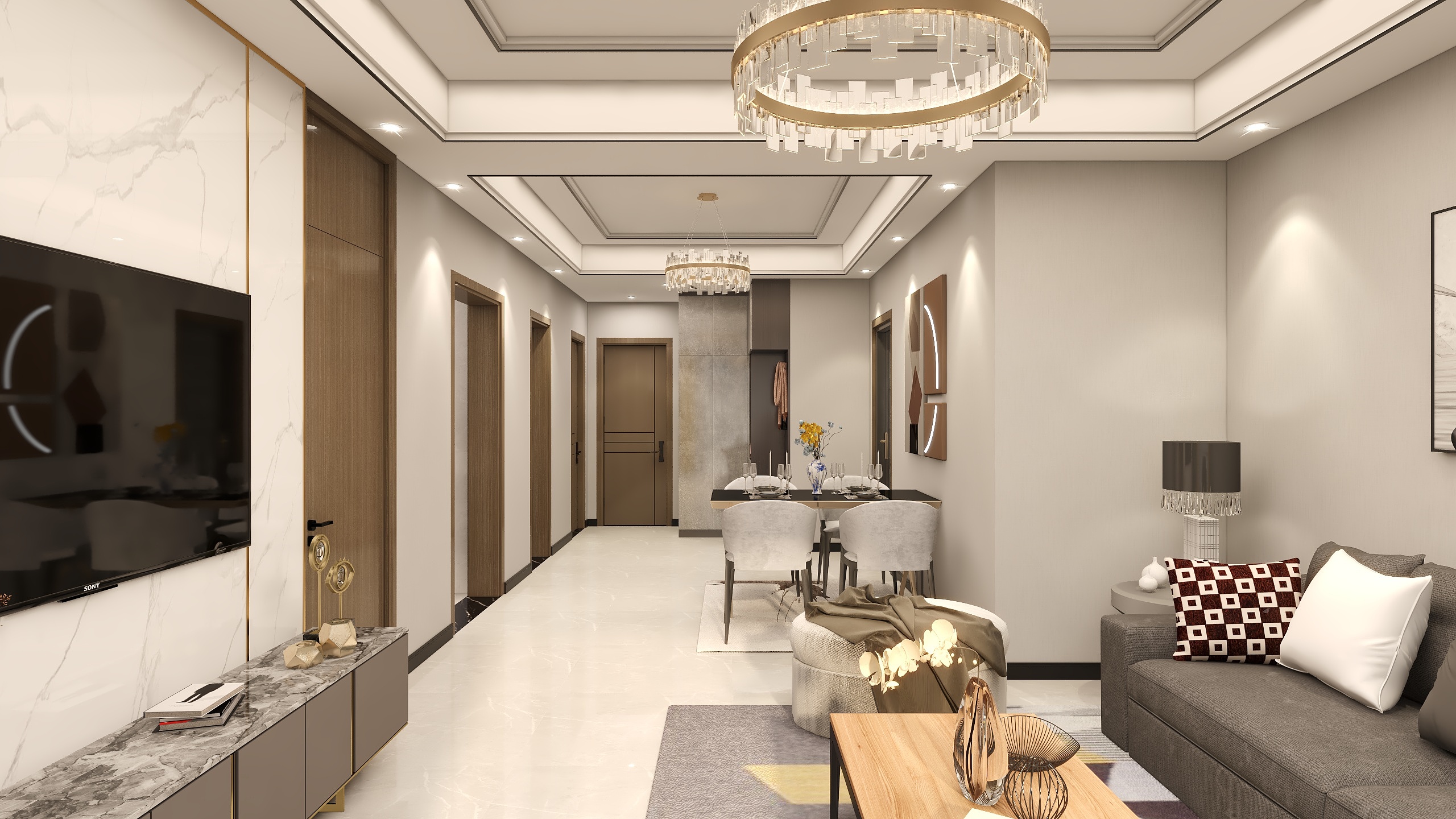 全案设计-陈山-一品尚院户型4南3一单元西户-装修设计方案