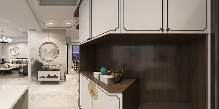 玄月设计-南湾尚都3#3-602客餐厅展示-装修设计方案