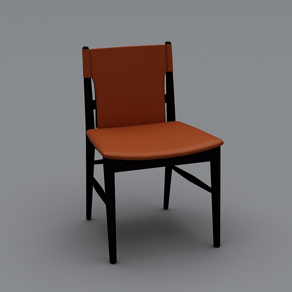 H4-2136-餐椅3D模型