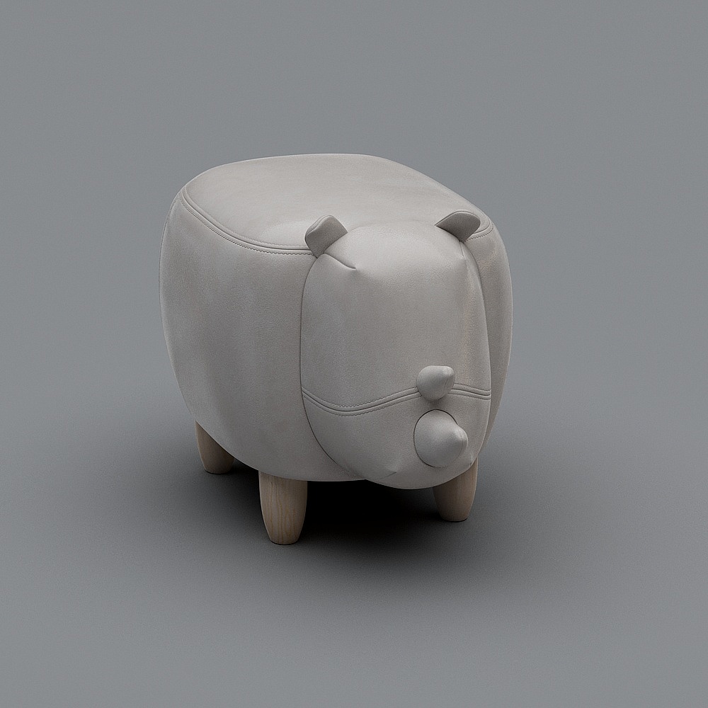 有所 犀牛坐墩3D模型