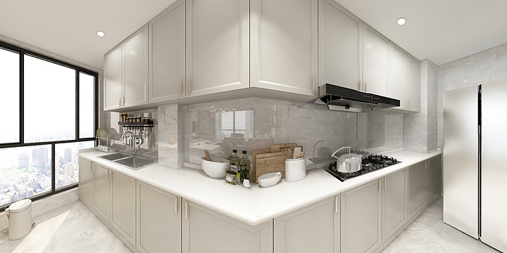 郭郭00-轻奢-海棠香国开放式厨房-装修设计方案