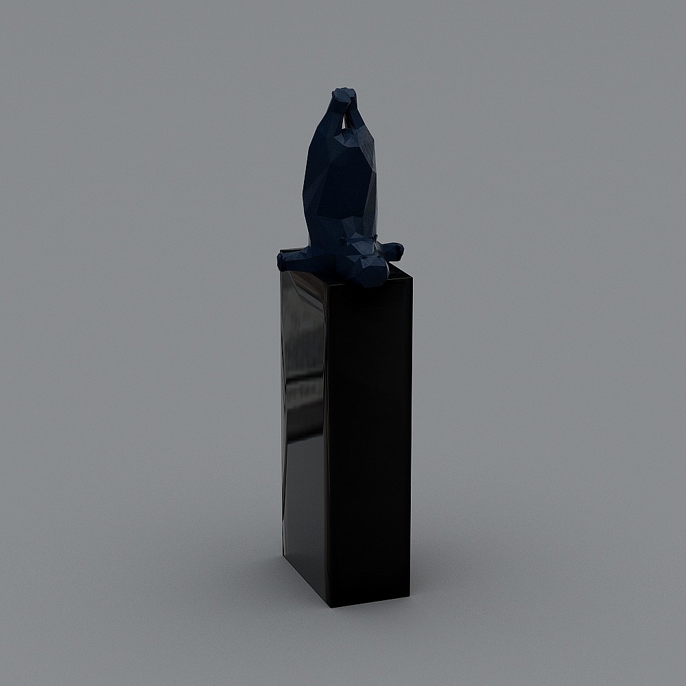 现代雕塑摆件-43D模型