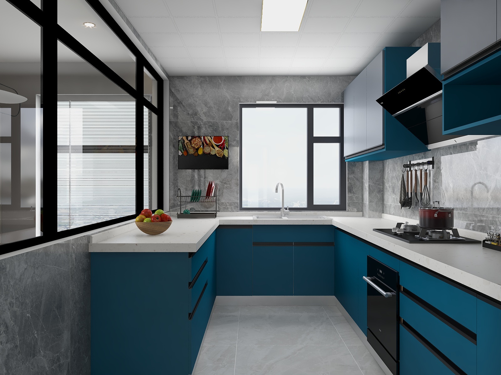 艾文丨设计师-瑞和园113㎡B户型3室0厅1卫1厨装修效果图