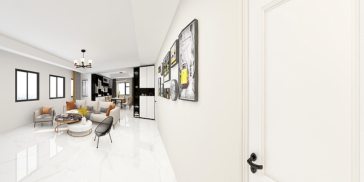 海玲全屋定制-瑞和园89.50㎡B户型3室2厅1卫-装修设计方案