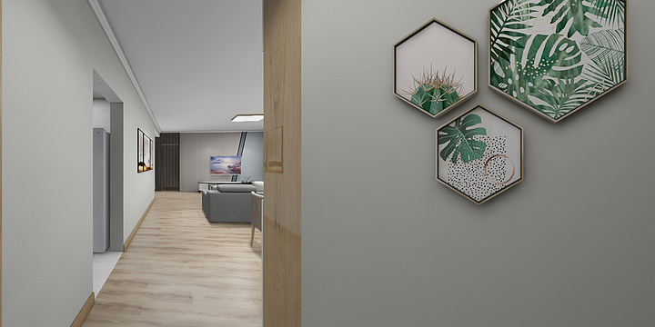 品匠裝飾黃璟聰Neil-路橋廣場5-1-2601黃美女雅居效果參考圖-装修设计方案