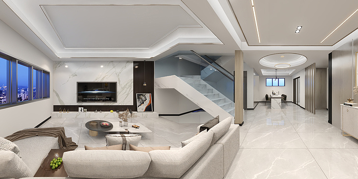 家装设计胡晓龙-正定二层-轻奢，北欧-装修设计方案