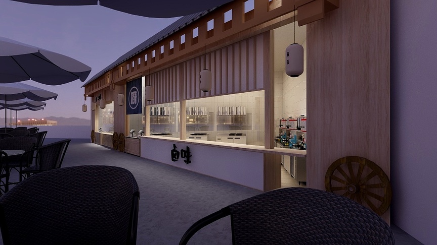 效果展现-小吃店装修效果图