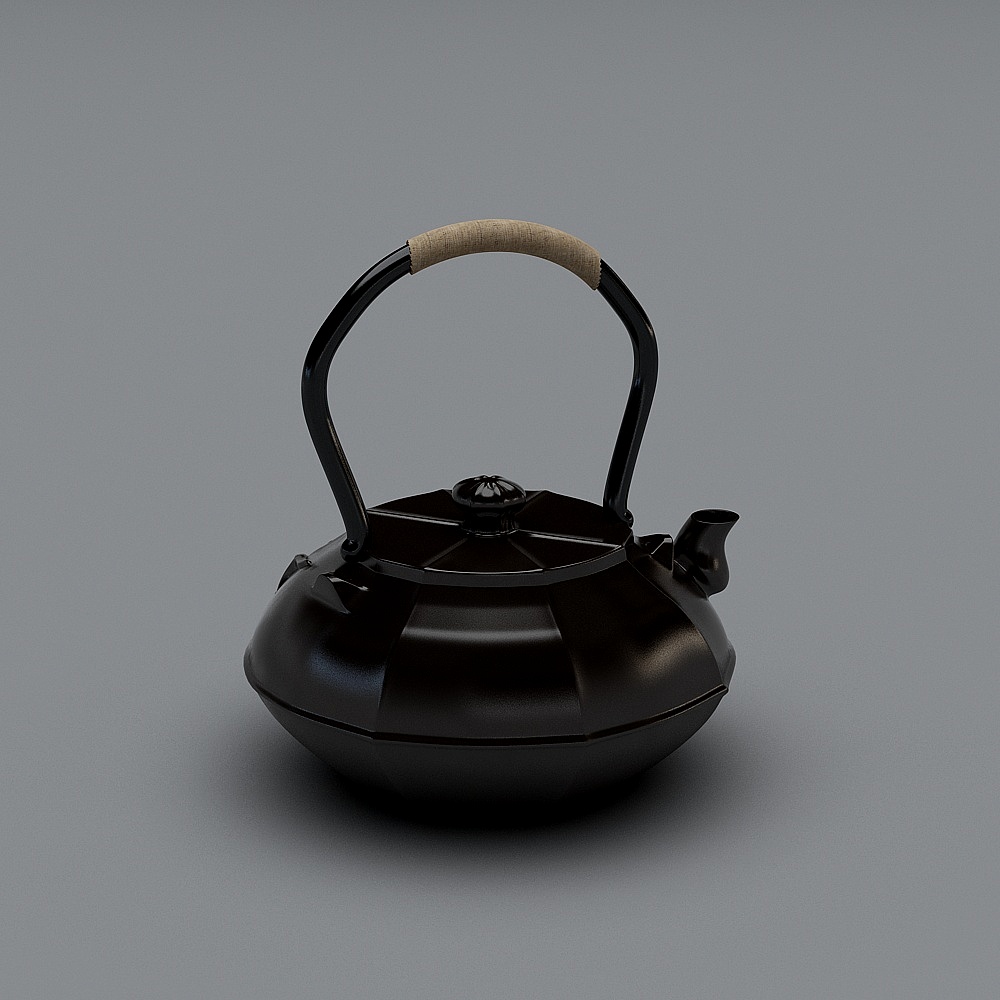 零次方设计 新中式茶室-茶壶3D模型