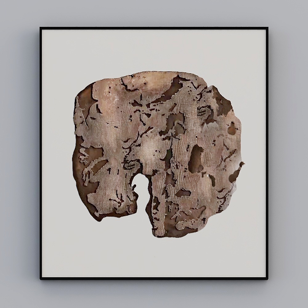 集艾设计 新中式端景台单椅-装饰画3D模型