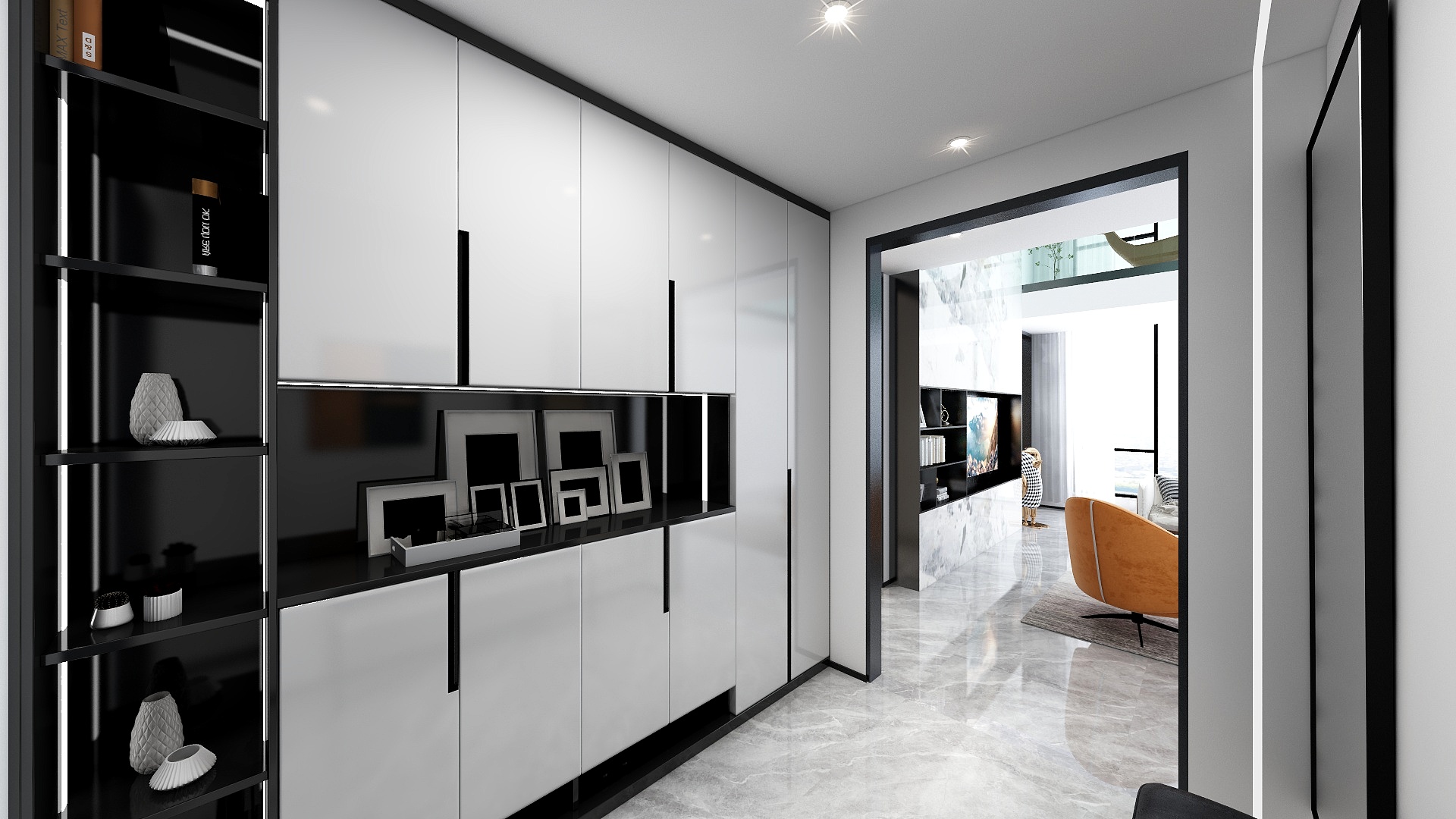 子设计-复式-现代轻奢装修效果图