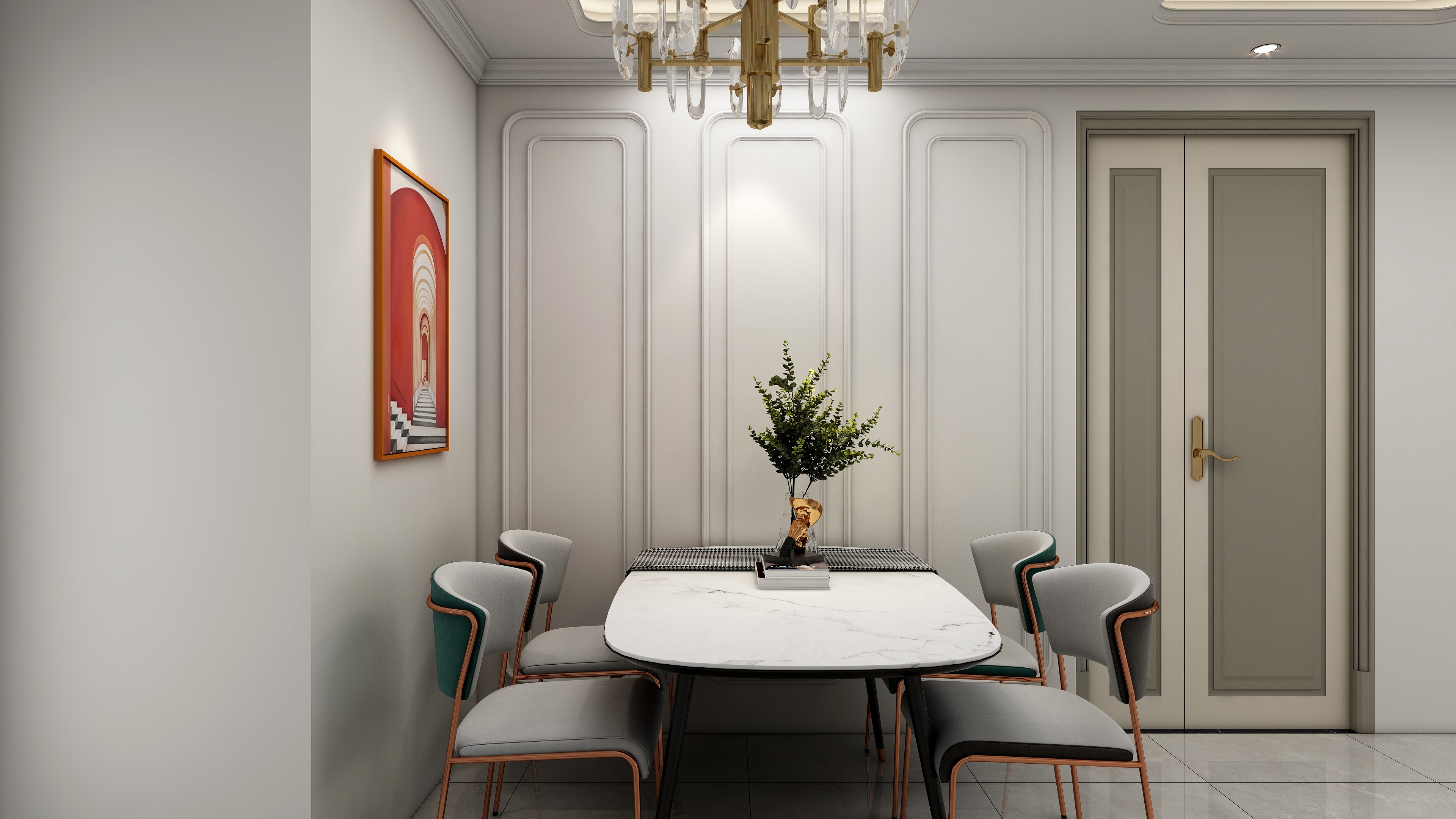 昌硕建材VVPb-130平西户简欧装修效果图