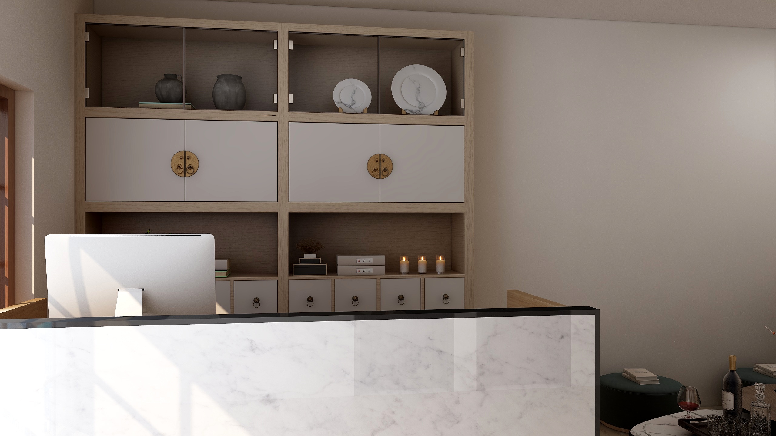 胡小龙Ytih-102平方新中式茶室-装修设计方案