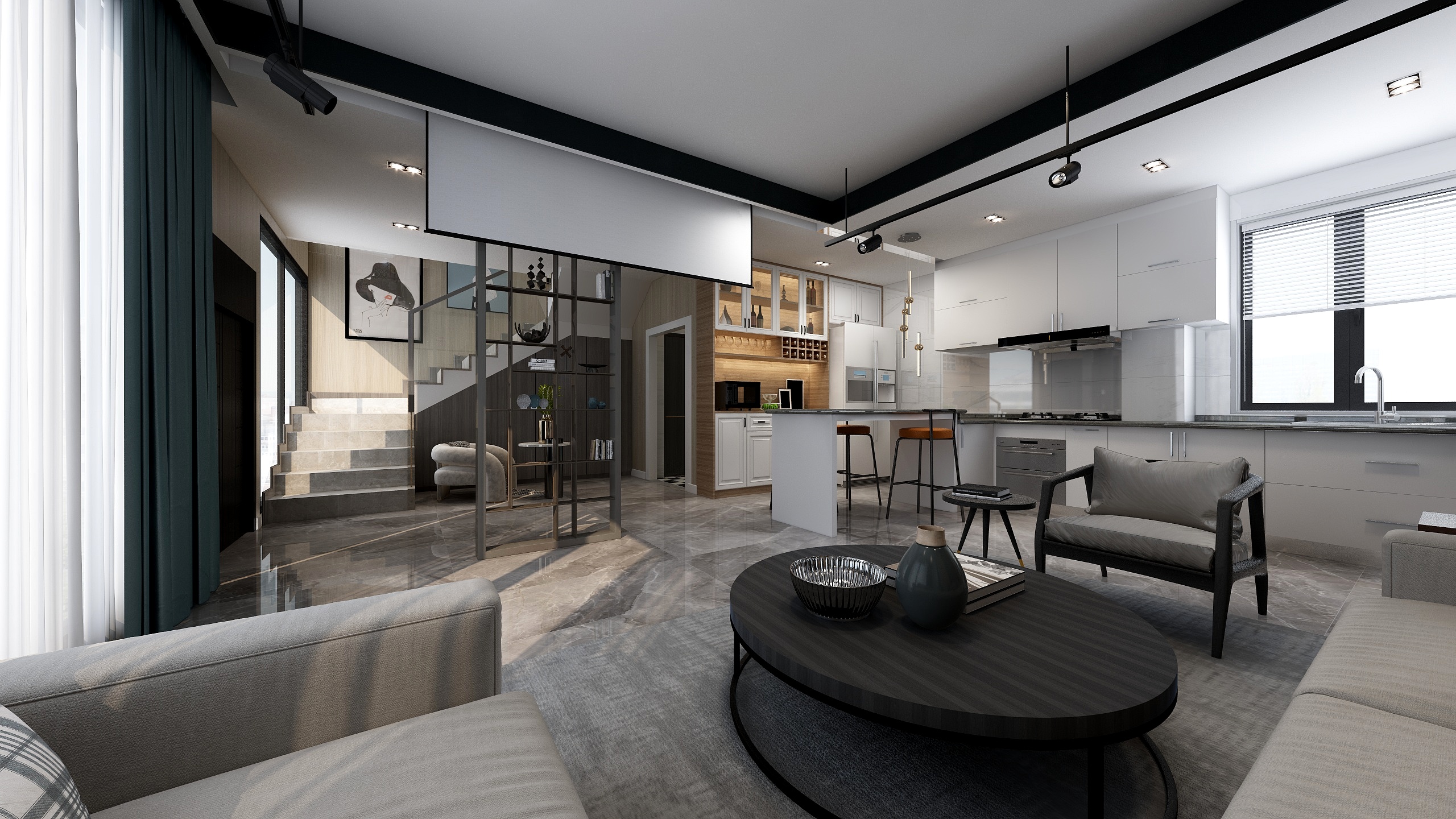 设计师丨王新-『loft单生公寓』-装修设计方案