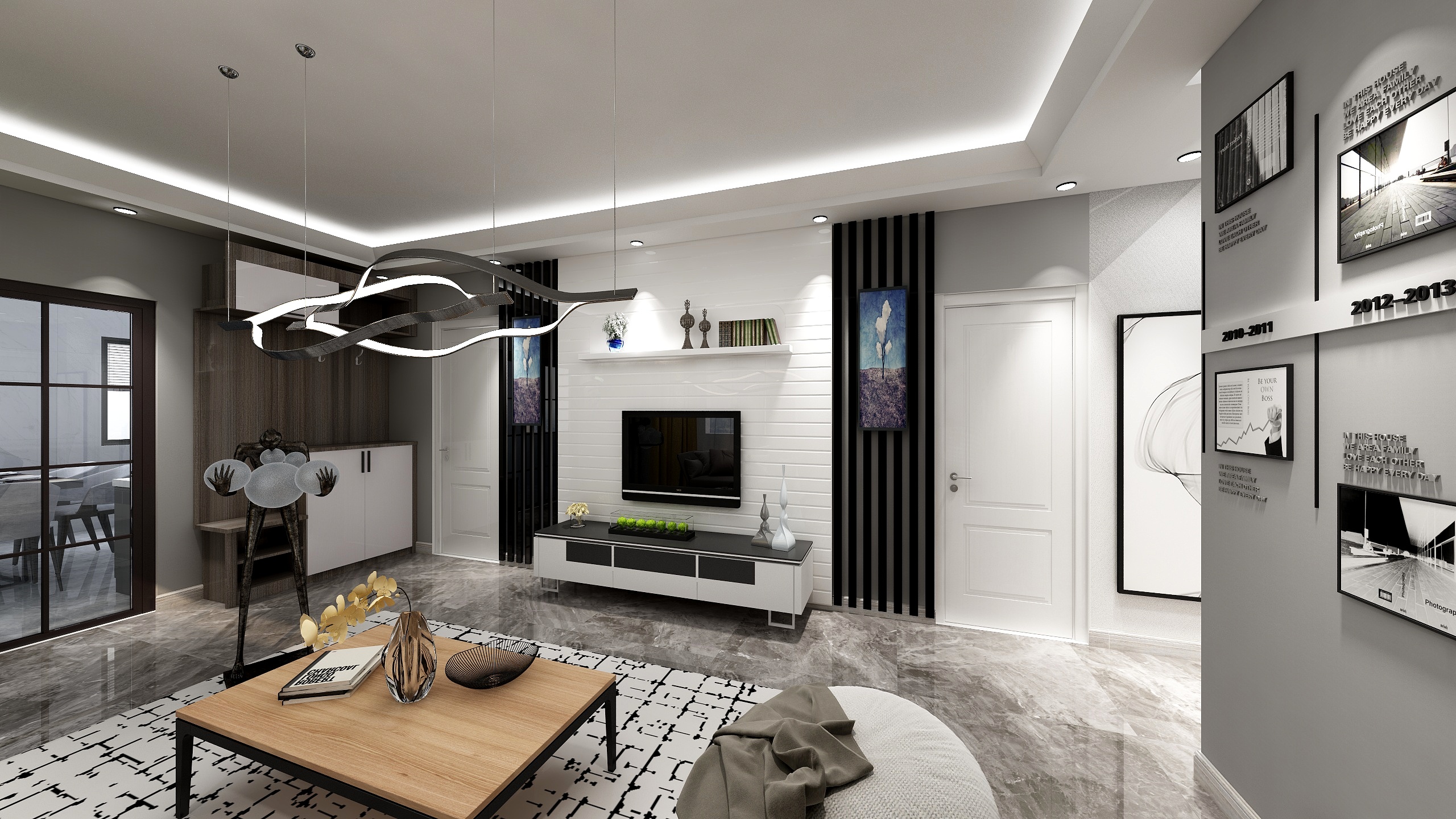 strawen-瑞和园89.50㎡B户型3室2厅1卫-装修设计方案