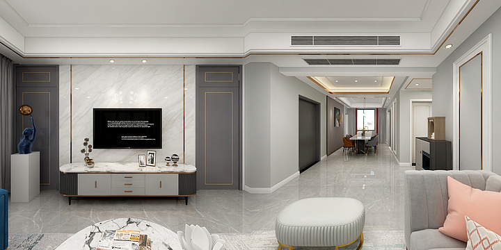 REACE关兴-苏杭之星翁女士雅居设计·轻奢-NG-装修设计方案