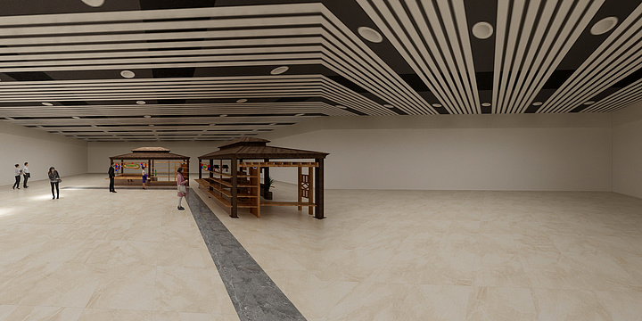 杨威设计-旅游中心鹰歌食品展位-装修设计方案