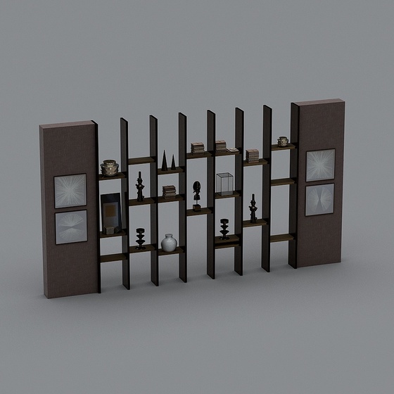 Bluemon Design Modern Sales Office Bar-Full Set of Display Cabinets
