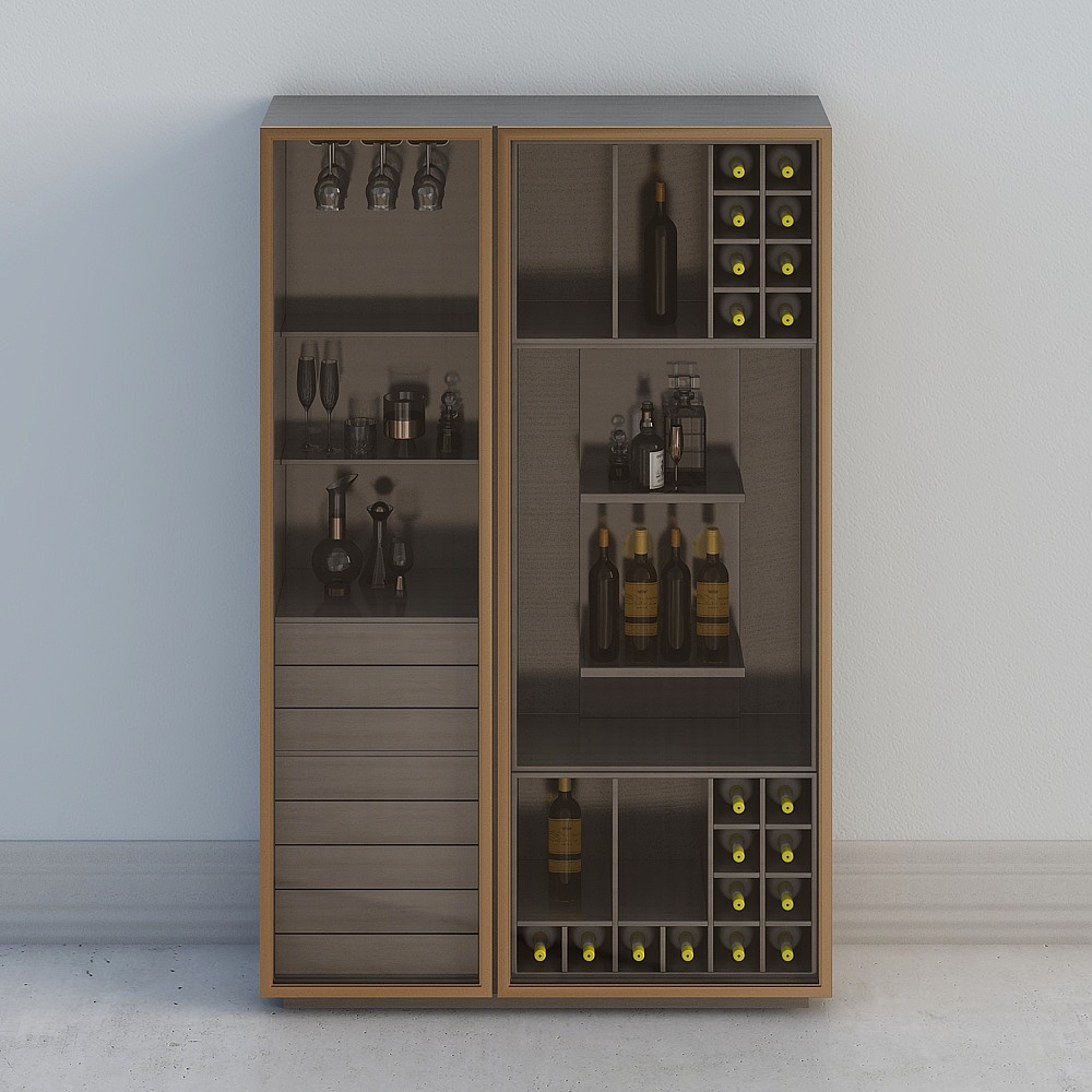 现代酒柜-23D模型