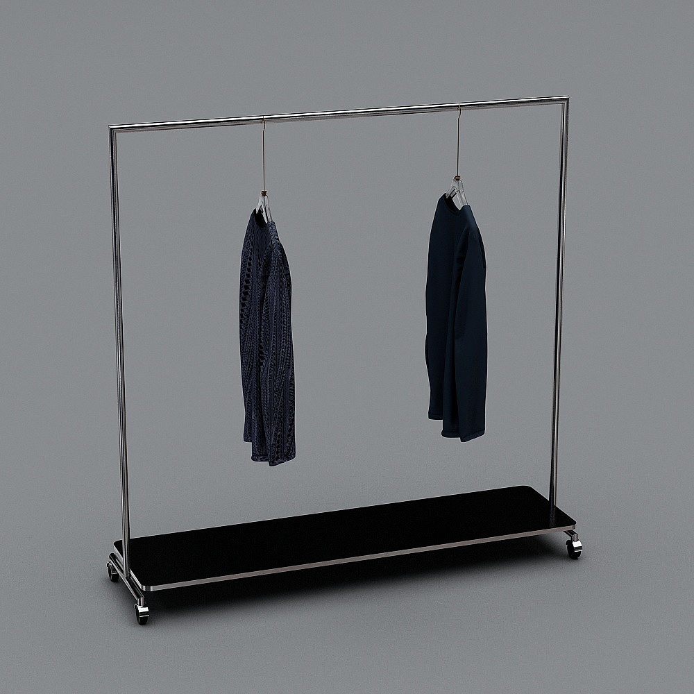 现代服装店-落地衣架-1